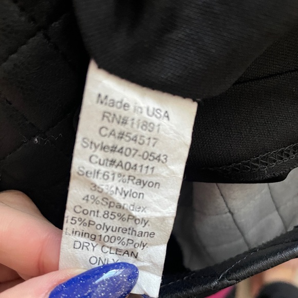 Bailey 44 Nanosecond Faux Leather Quilted Bodycon Mini Dress in Black Size Small - Picture 8 of 8